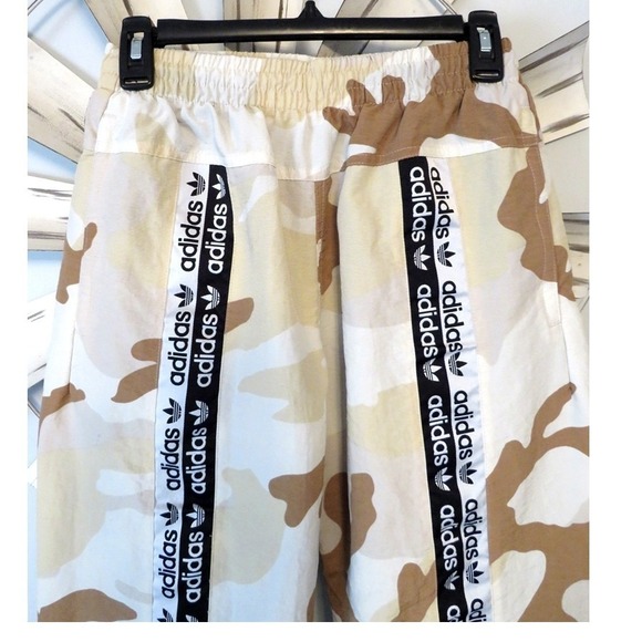 Adidas RYV Camouflage Track Pants Windbreaker Joggers Leg Logo Tape Size Small - Picture 2 of 14